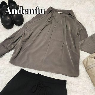 アンデミュウ(Andemiu)のAndemiu【F】オリーブ　長袖　シャツ　ブラウス　トップス(カットソー(長袖/七分))