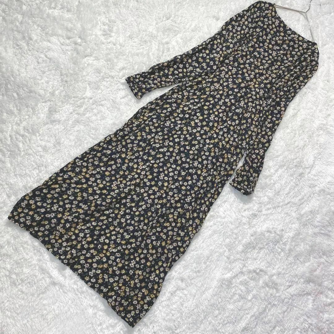 ZARA(ザラ)の【美品】ZARA ザラ 小花柄 シャツワンピース ドレス マキシ丈 羽織 春 夏 レディースのワンピース(ロングワンピース/マキシワンピース)の商品写真