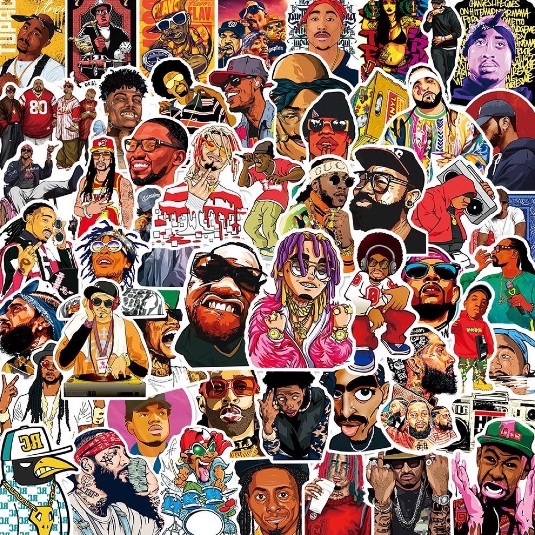 50枚セット ヒップホップ HIPHOP 防水 ステッカー ラッパー