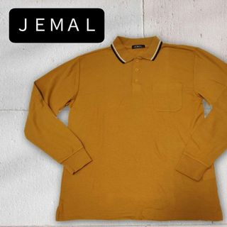 ＪＥＭＡＬ 【M】マスタード　長袖　メンズ　a361(ポロシャツ)