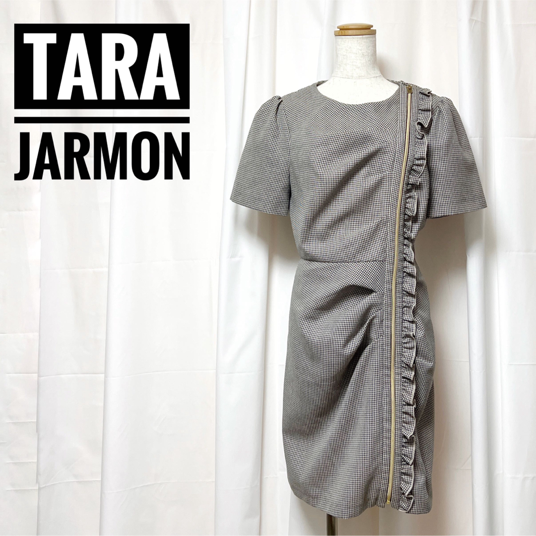 TARA JARMON タラ ジャーモン✨ワンピース 膝丈 チェック M 38