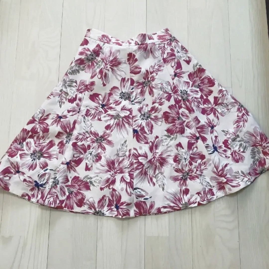 リランドチュール　ピンク　花柄スカート | フリマアプリ ラクマ