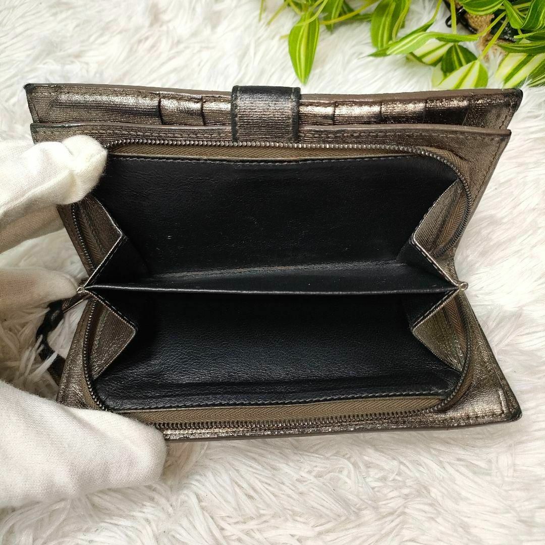 ボッテガヴェネタ 長財布 イントレチャート シルバー 財布 レザー 紺