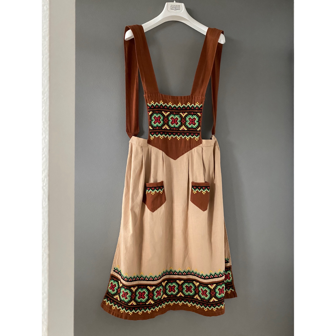 古着アンティーク ビンテージ 70s France エプロンドレス ワンピース 古着アンティーク ビンテージ 70s France エプロンドレス ワンピース