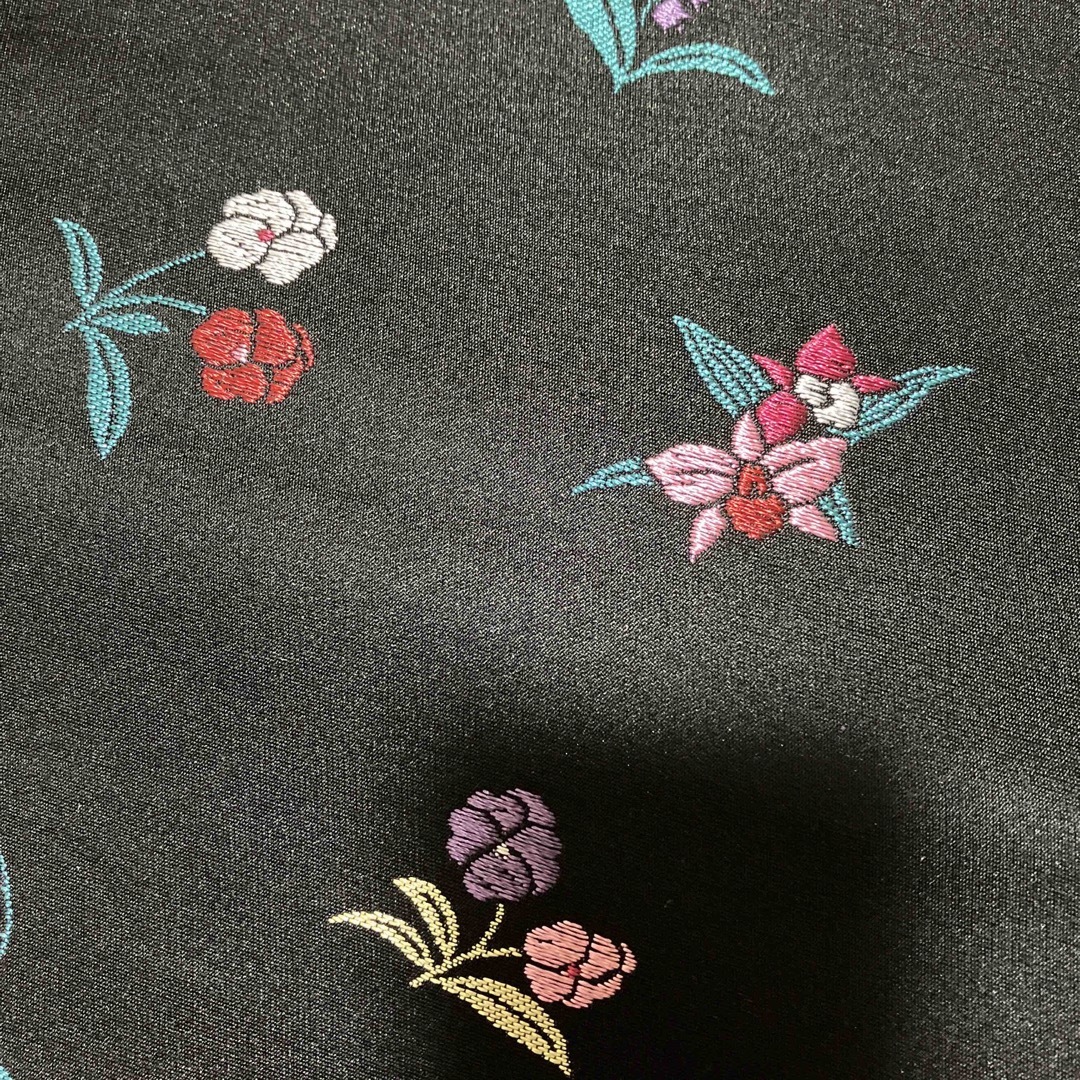帯 袋帯 美品 花 刺繍 - 帯