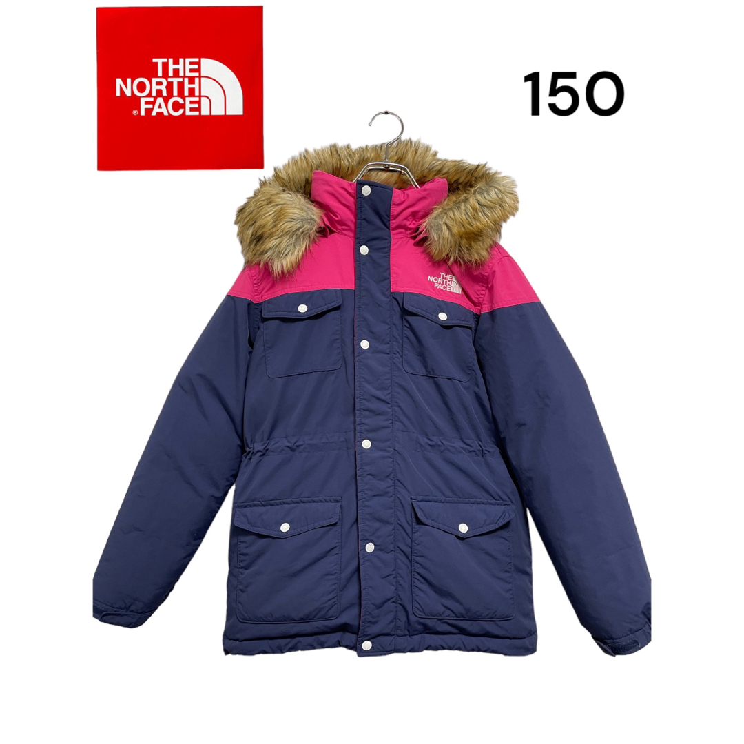 THE NORTH FACE(ザノースフェイス)の【最安値】ノースフェイス⭐︎ファー付き⭐︎ダウン⭐︎ピンク キッズ/ベビー/マタニティのキッズ服女の子用(90cm~)(ジャケット/上着)の商品写真