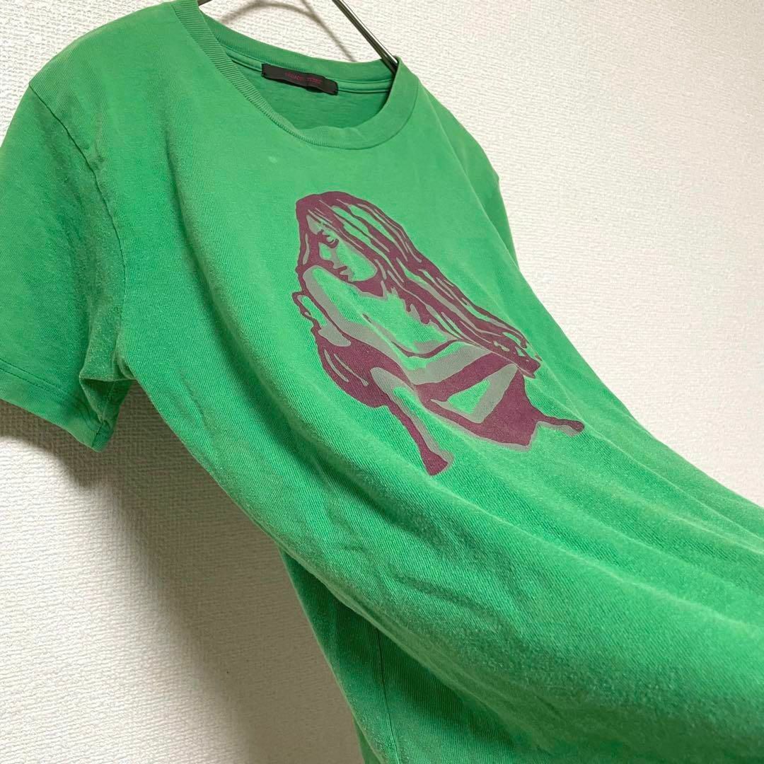 PARADIS TERRE(パラディテール)のn193 PARADIS TERRE 半袖 Tシャツ プリント 緑系 レディースのトップス(Tシャツ(半袖/袖なし))の商品写真