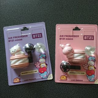 ビーティーイシビル(BT21)の【公式】BTS BT21 minini RJ & COOKY 車用芳香剤♪(キャラクターグッズ)