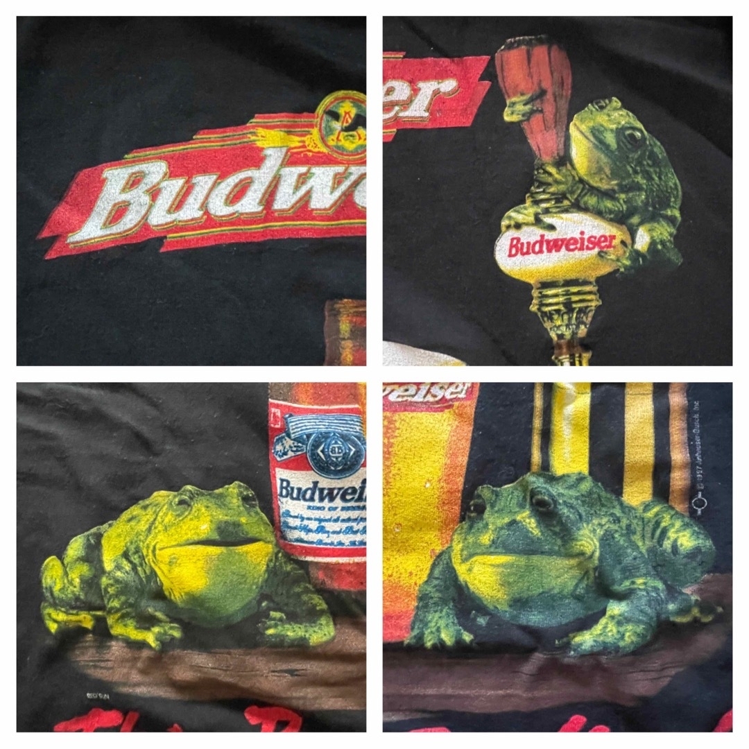 【超レア】Budweiser 90'S バドワイザー カエルロンT 黒 XL