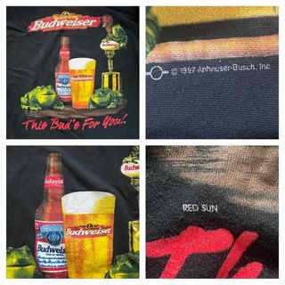 【超レア】Budweiser 90'S バドワイザー カエルロンT 黒 XL