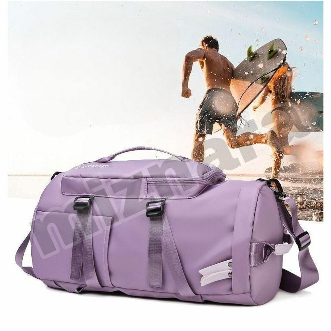 ラベンダー　バッグ　フィットネス　スイミング　シバム　ヨガ　ズンバ　大容量 レディースのバッグ(リュック/バックパック)の商品写真