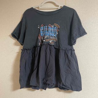 ニコアンド(niko and...)の【GOOD ROCK SPEED】コラボ裾フレアロックTシャツ(Tシャツ(半袖/袖なし))