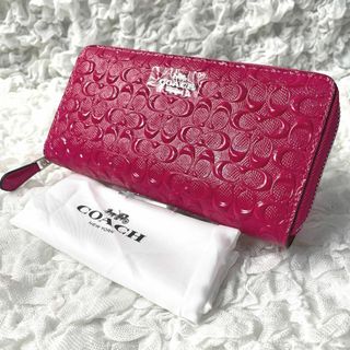 ■美品■ COACH コーチ レザー シグネチャー ハンドバッグ 馬車 ピンク