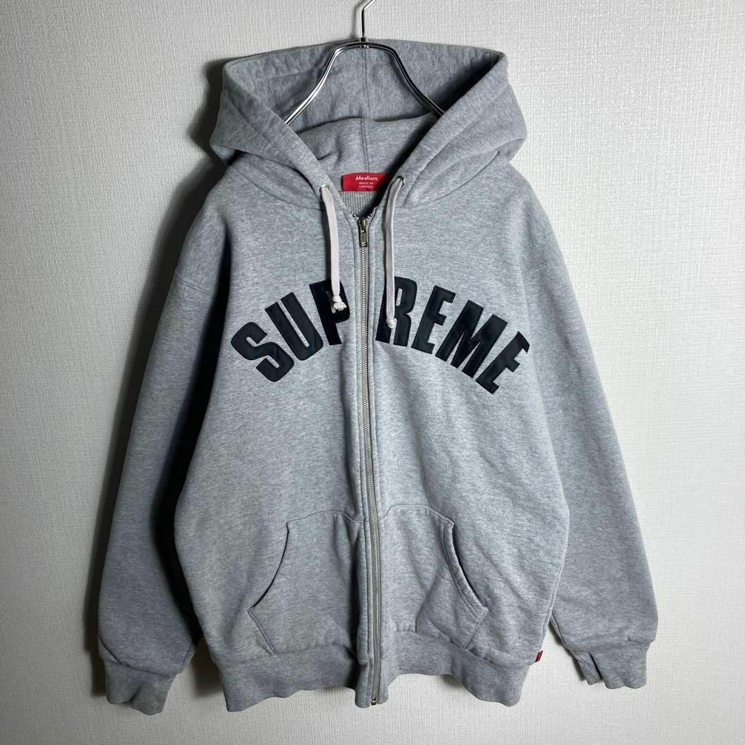 【Supreme】シュプリーム/パーカー  L  アーチロゴ  フルジップアップ