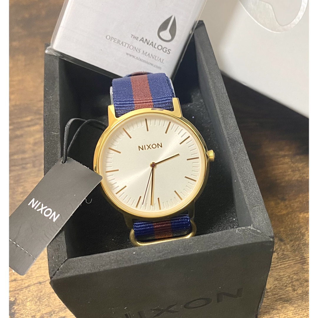 【新品】Nixon ポーターナイロン イエローゴールド ユニセックスウォッチ