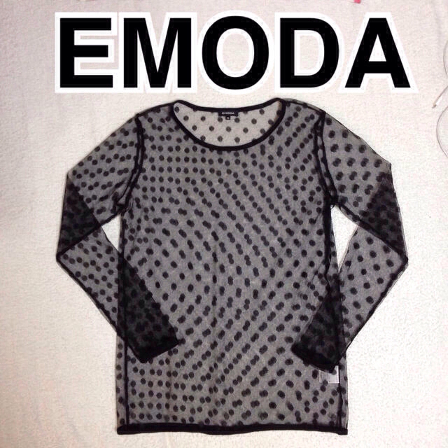 EMODA(エモダ)のEMODAシースルードットカットソー レディースのトップス(カットソー(長袖/七分))の商品写真