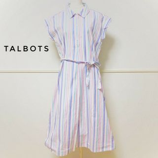 TALBOTS マルチカラーストライプ　シャツワンピース(ロングワンピース/マキシワンピース)