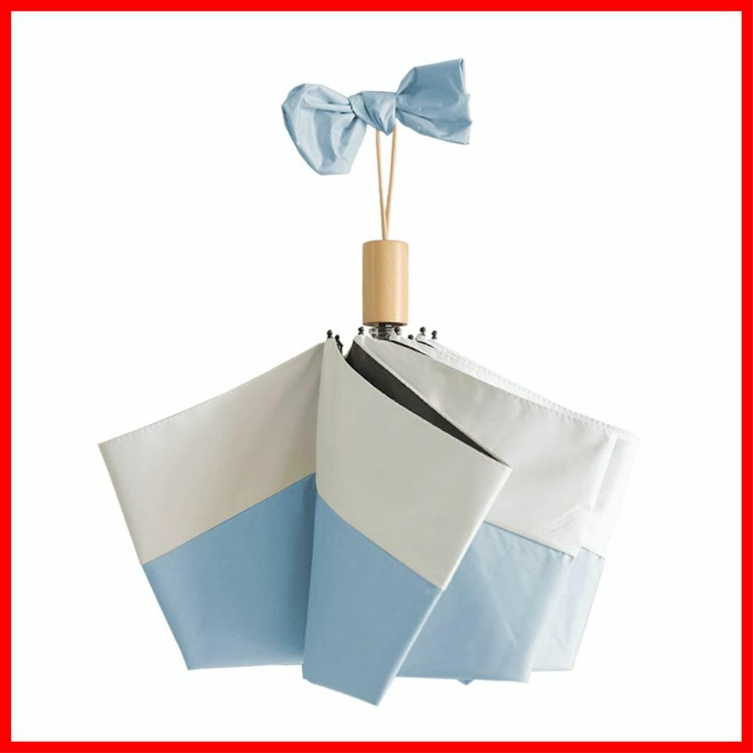 【色:ライトブルー】日傘 折りたたみ傘 レディース 遮光 遮熱 uvカット日傘兼