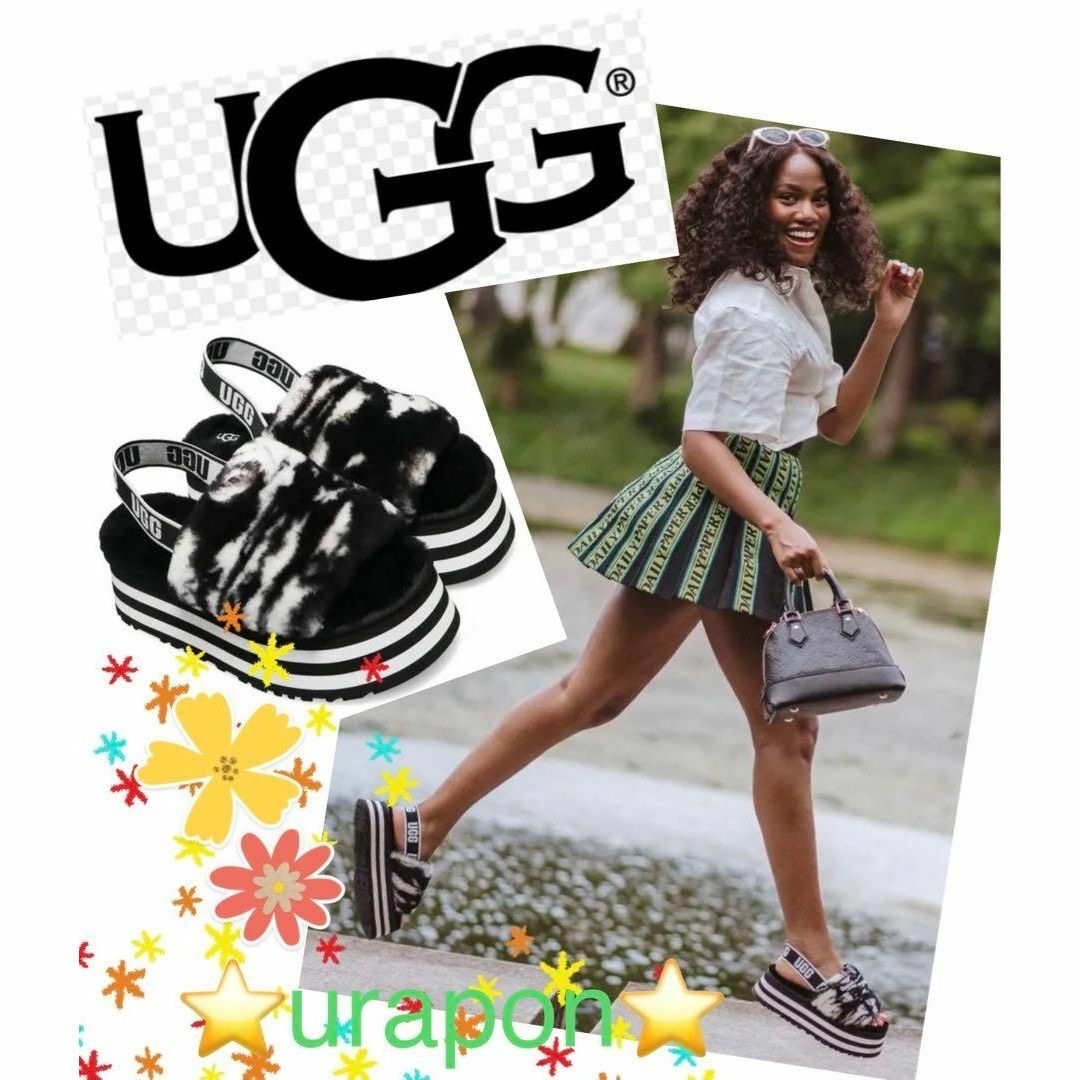 激レア✨超美品✨25⇒24.5～25.5✨UGG✨DISCO MARBLE✨厚底