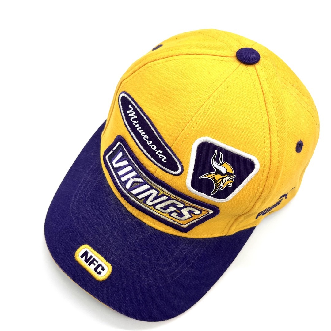 PUMA(プーマ)の90s PUMA製 NFL ミネソタバイキングス チーム刺繍ロゴキャップ メンズの帽子(キャップ)の商品写真