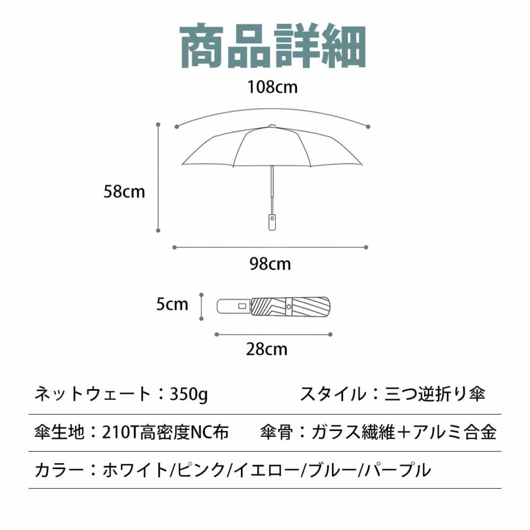 【色:ホワイト】「かわいい猫爪・350g超軽量」 折りたたみ傘 晴雨兼用 遮光 2