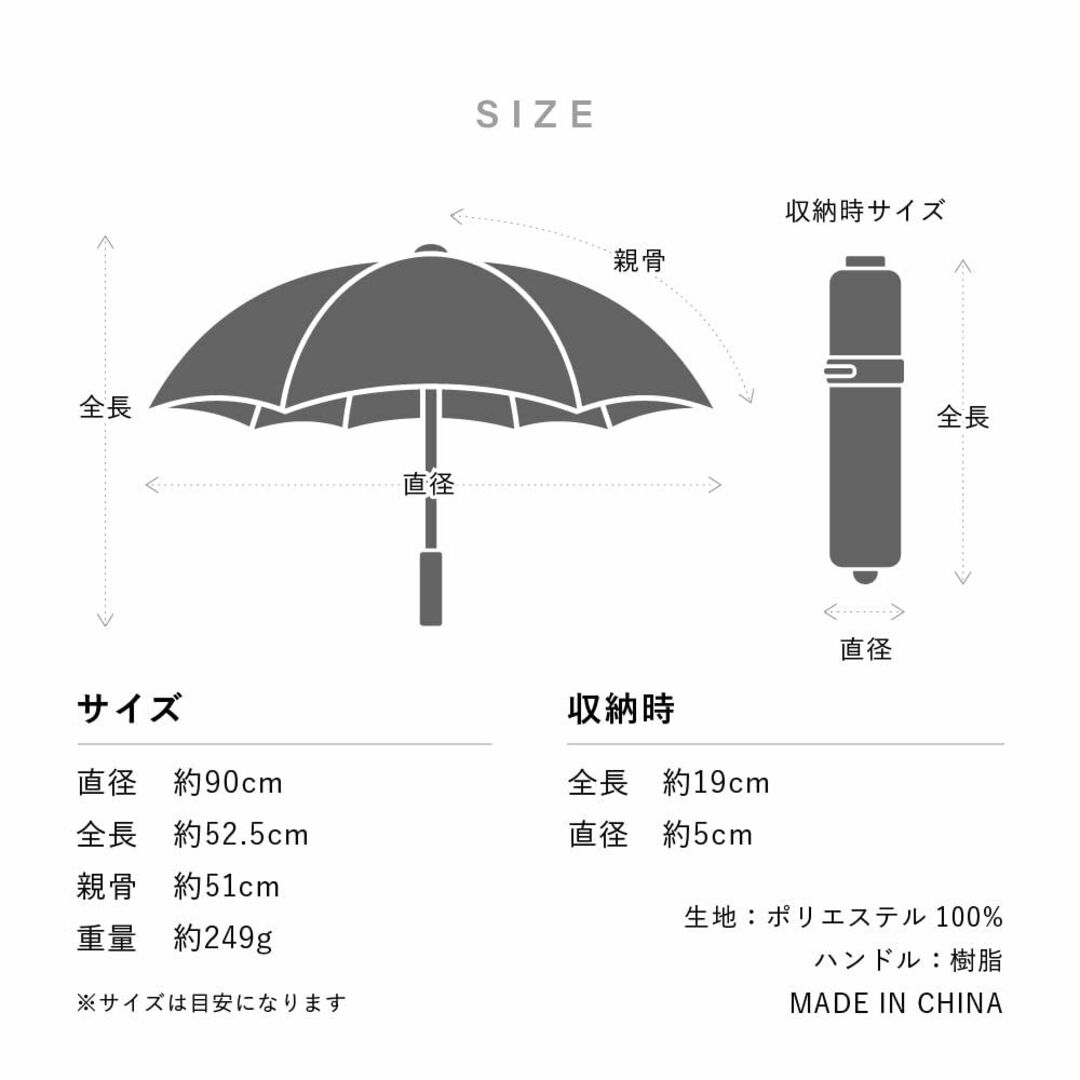 【色:ボタニカルスチールグレー】Waterfront 折りたたみ傘 日傘兼用雨傘 2