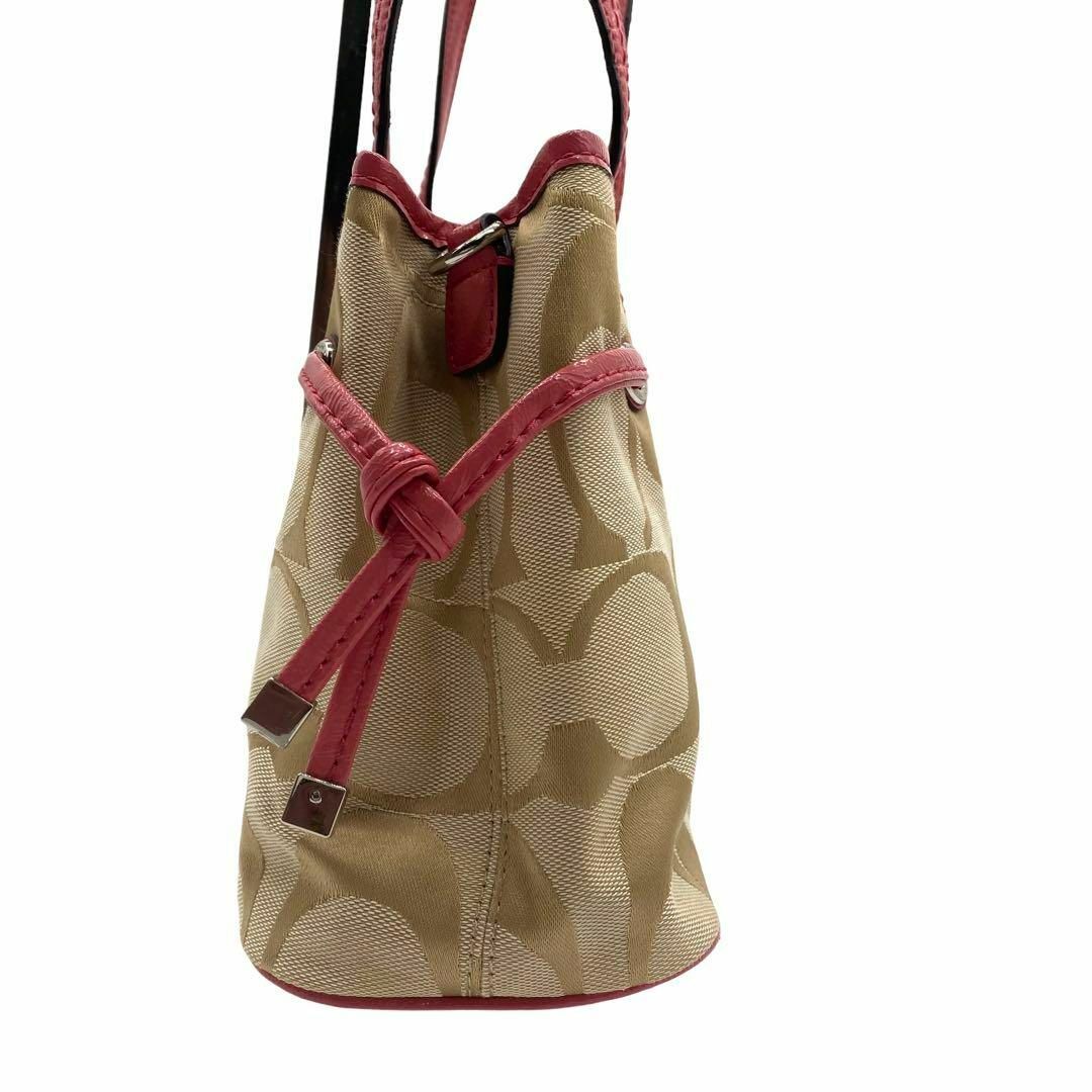 COACH 338 トートバッグ ハンドバッグ キャンバス レザー シグネチャー