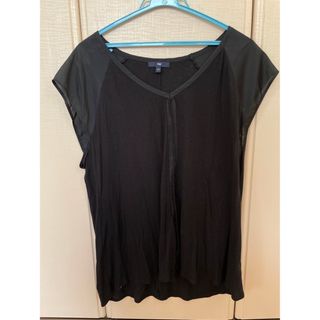 ギャップ(GAP)の【即購入OK】Gap ギャップ　切替トップス　夏服　レディース　シースルー 黒(カットソー(半袖/袖なし))