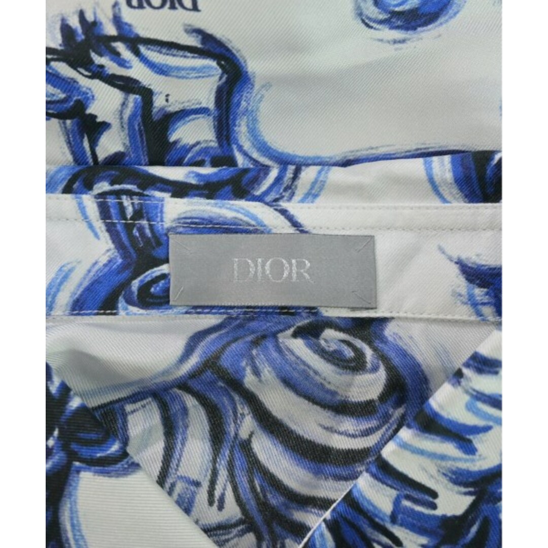 DIOR HOMME(ディオールオム)のDior Homme カジュアルシャツ 39(M位) 青x白(総柄) 【古着】【中古】 メンズのトップス(シャツ)の商品写真