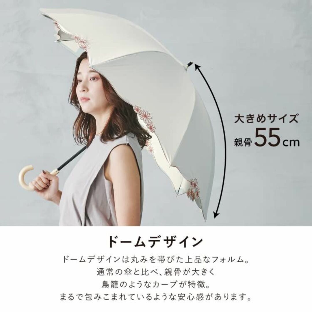 【色:ベージュ_スタイル:長傘】【2023年】Wpc. 日傘 遮光ドームリムフラ 3