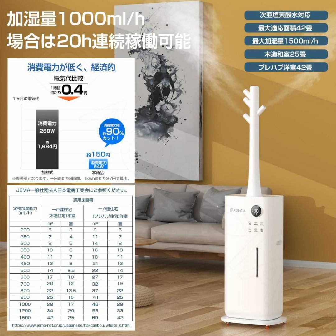 大容量加湿器 4つのノズル付き 業務用対応 大容量加湿器 4つのノズル付き 業務用対応