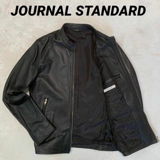 ジャーナルスタンダード(JOURNAL STANDARD)の定価7万⭐️美品⭐️ジャーナルスタンダード　ラムレザージャケット　シングル　黒(レザージャケット)