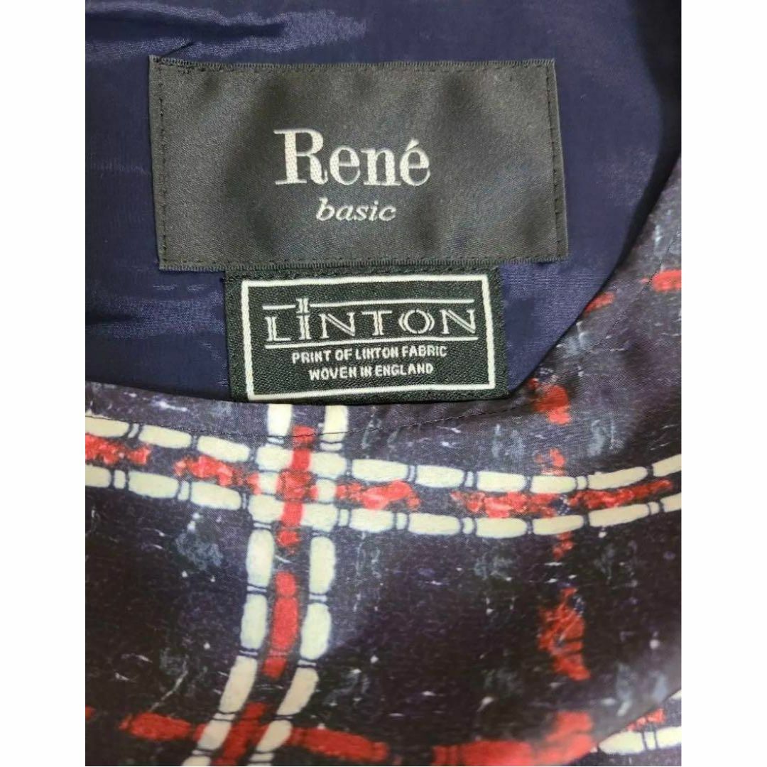 René(ルネ)の定価7万⭐️未使用⭐️ ♡ルネ♡リントン チェックワンピース　ネイビー レディースのワンピース(ひざ丈ワンピース)の商品写真