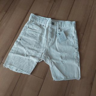 新品MOUSSY　ホワイトデニム　ハーフパンツ