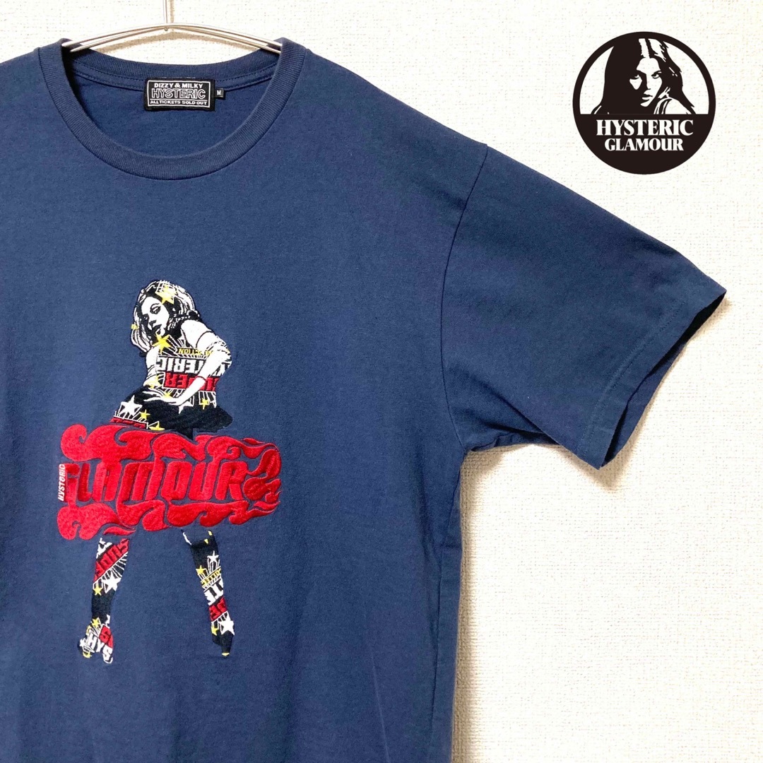 美品】ヒステリックグラマー Tシャツ 刺繍ロゴ ヴィクセンガール 半袖 M-