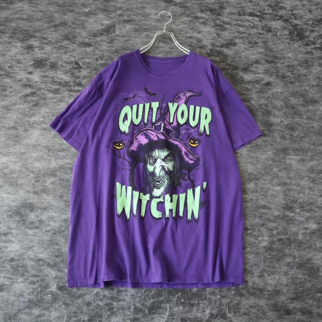 ART VINTAGE - 【vintage】魔女 ウィッチ プリント ルーズ Tシャツ 紫