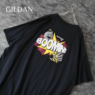 ギルタン(GILDAN)の【GILDAN】BOOMIN ポップ ボム プリント ルーズ Tシャツ 黒 4L(Tシャツ/カットソー(半袖/袖なし))