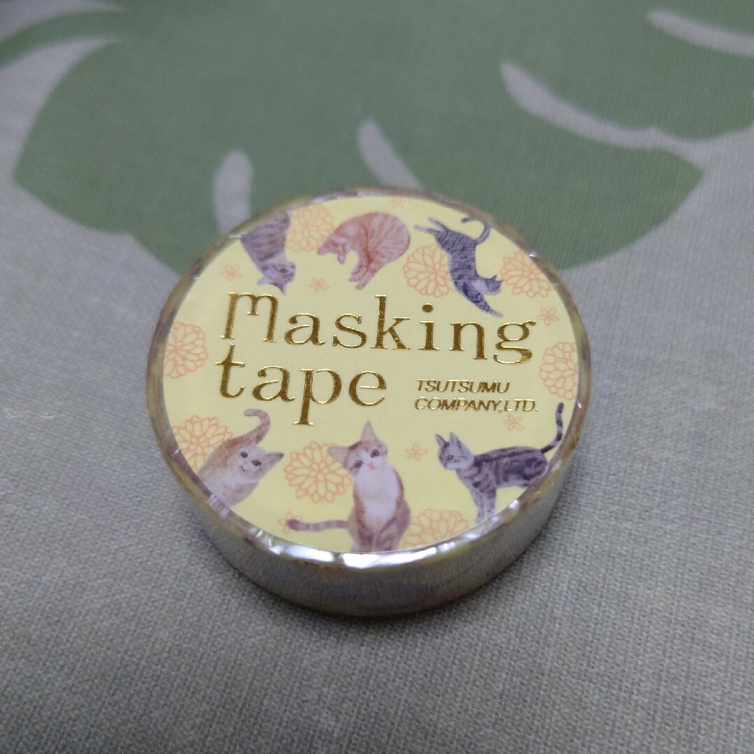 猫柄 マスキングテープ(カラー箔) インテリア/住まい/日用品の文房具(テープ/マスキングテープ)の商品写真