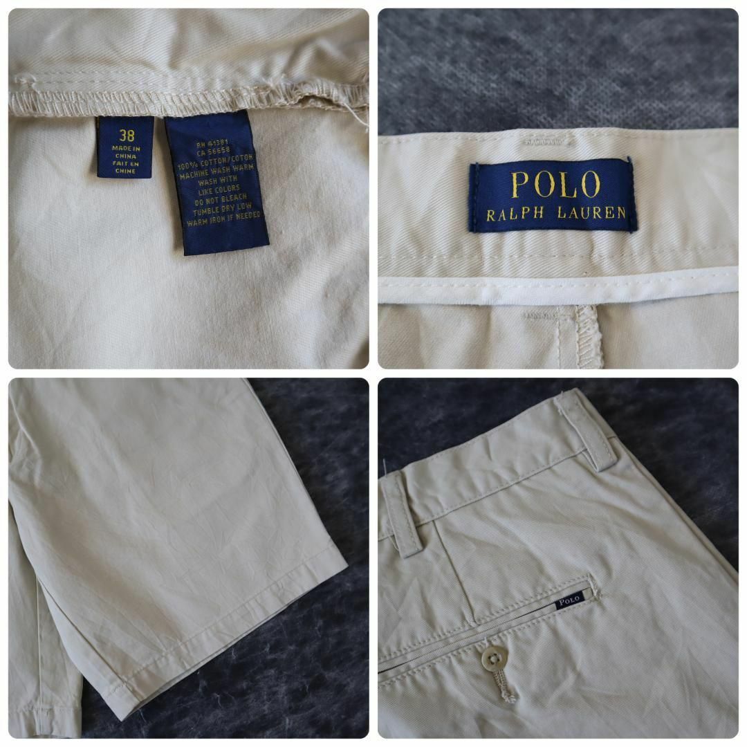 POLO RALPH LAUREN(ポロラルフローレン)の【ポロラルフローレン】クラシック チノ ワイド ショーツ 短パン 白 W38 メンズのパンツ(ショートパンツ)の商品写真