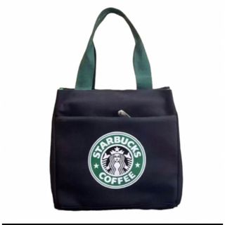 スターバックス(Starbucks)の【スタババッグ 】スターバックス ミニトートバッグ 弁当バッグ 黒(ハンドバッグ)