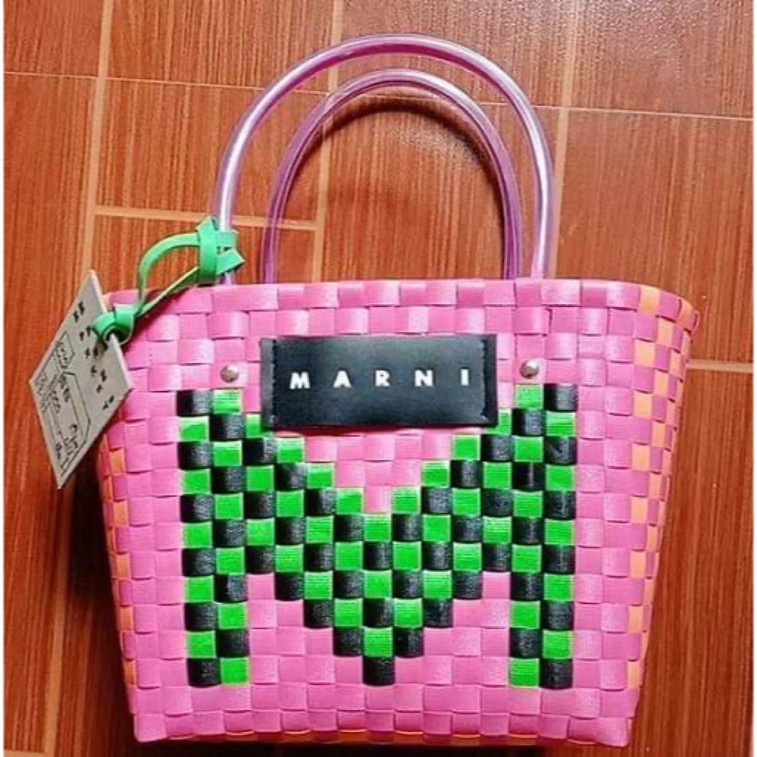 23SS 最新作 MARNI マルニ 人気Mかごバッグ ピクニック かご