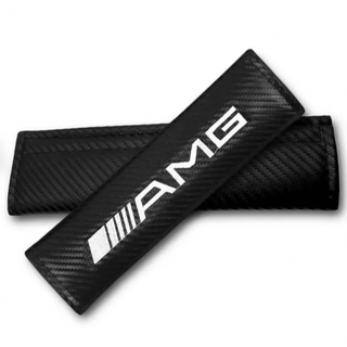 限定1‼️メルセデスベンツ AMG シートベルトパッド カバー ロゴ刺繍(車種別パーツ)
