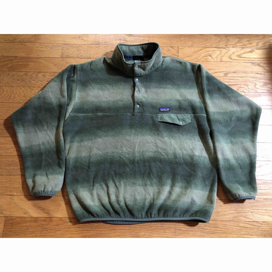 カタログギフトも！ パタゴニア フリース スナップT タイダイ L XL patagoniaパタゴニア 総柄 00 USA製 グラデーション 柄  フリース 90s 総柄 スナップT ジャケット/アウター