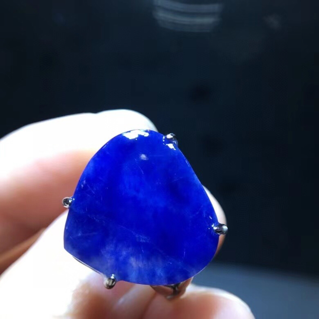 天然】ブルールチル デュモルチエライト リング 11.7*9.8mm-