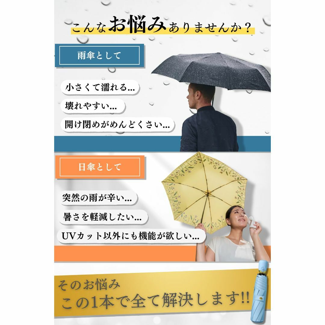 【色:レッド】Prv 【 体感温度-18.9℃ 折りたたみ日傘 】 晴雨兼用 日 1