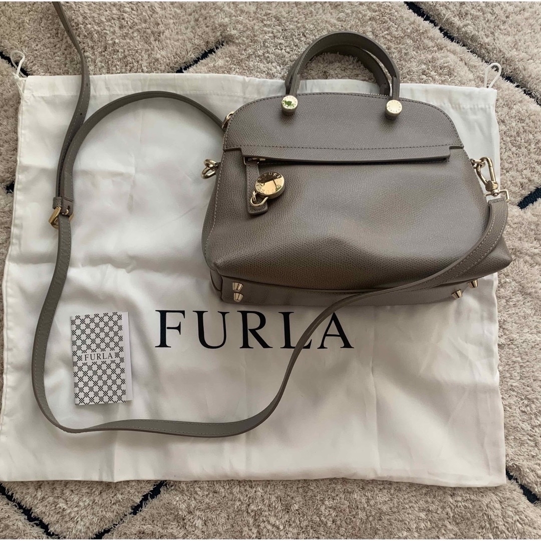 【FURLA】パイパーS サビア(ライトグレー)バッグ