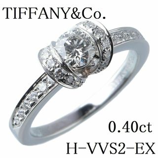 ティファニー(Tiffany & Co.)のティファニー リボン ソリティア リング ダイヤ0.40ct 【12596】(リング(指輪))