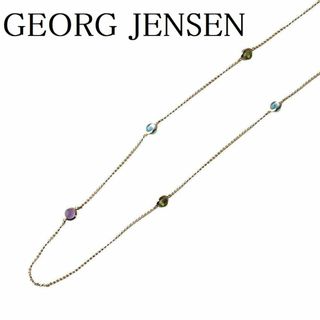 ジョージジェンセン(Georg Jensen)のジョージジェンセン マルチストーン ロング ネックレス 750YG【12753】(ネックレス)