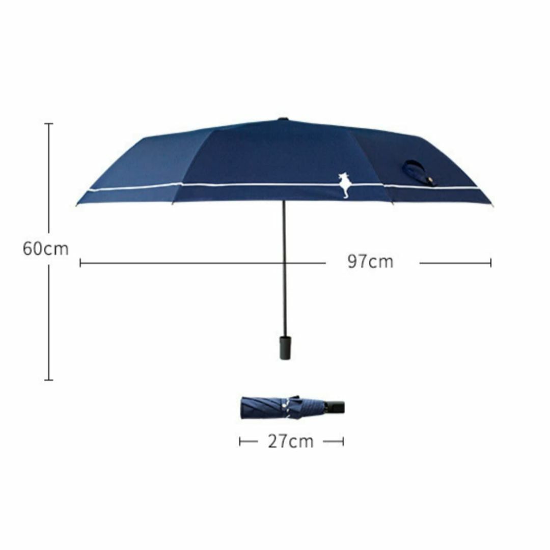 色:ホワイト【K.E.M】晴雨兼用 折りたたみ傘 猫 ネコ 日傘 超撥水