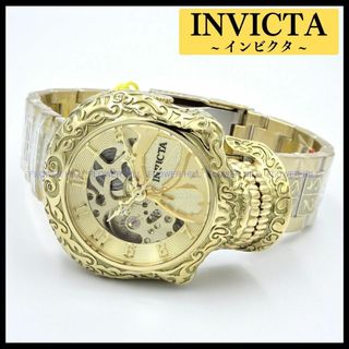 インビクタ(INVICTA)のINVICTA 腕時計 42773 ARTIST 自動巻き スカル ゴールド(腕時計(アナログ))